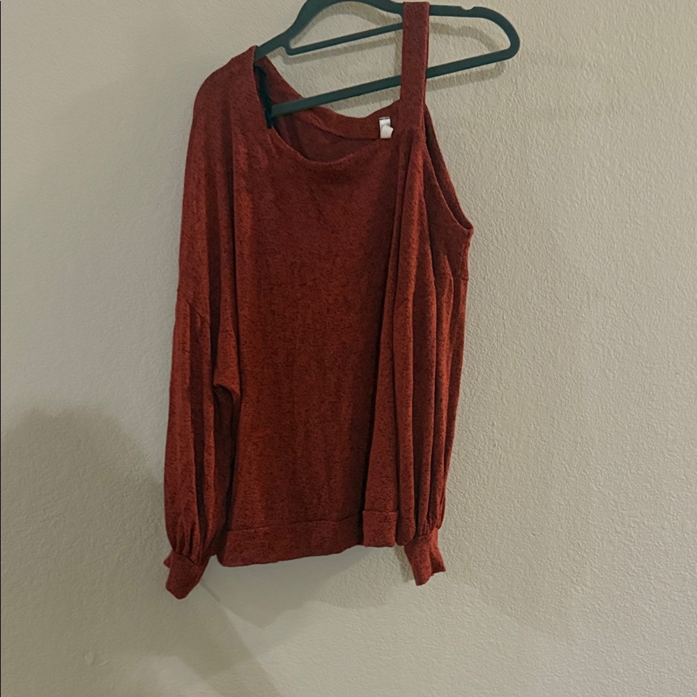 Emerald Red One-Shoulder Top
